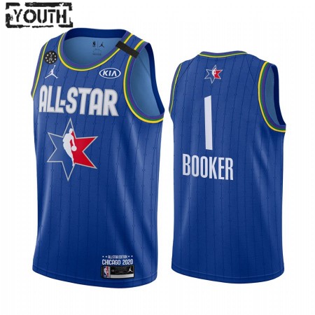 Maglia NBA Phoenix Suns Devin Booker 1 2020 All-Star Jordan Brand Blu Swingman - Bambino